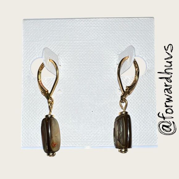 Bundle Sale 3 for $15 | Gold-Tone Leverbacks – Glossy Bead Drops - Picture 6 of 7